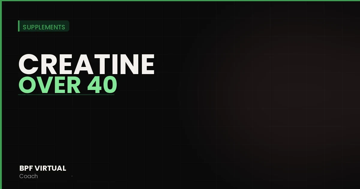 Should Men Over 40 Take Creatine