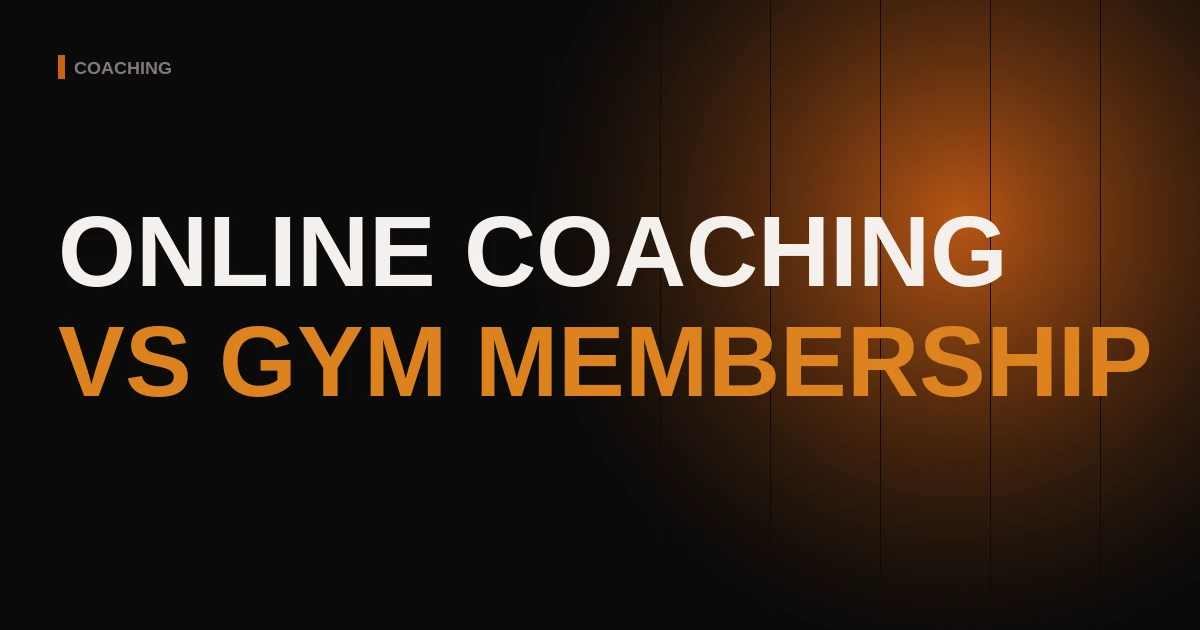 Online Coaching vs Gym Membership: Which Is Better Over 40?